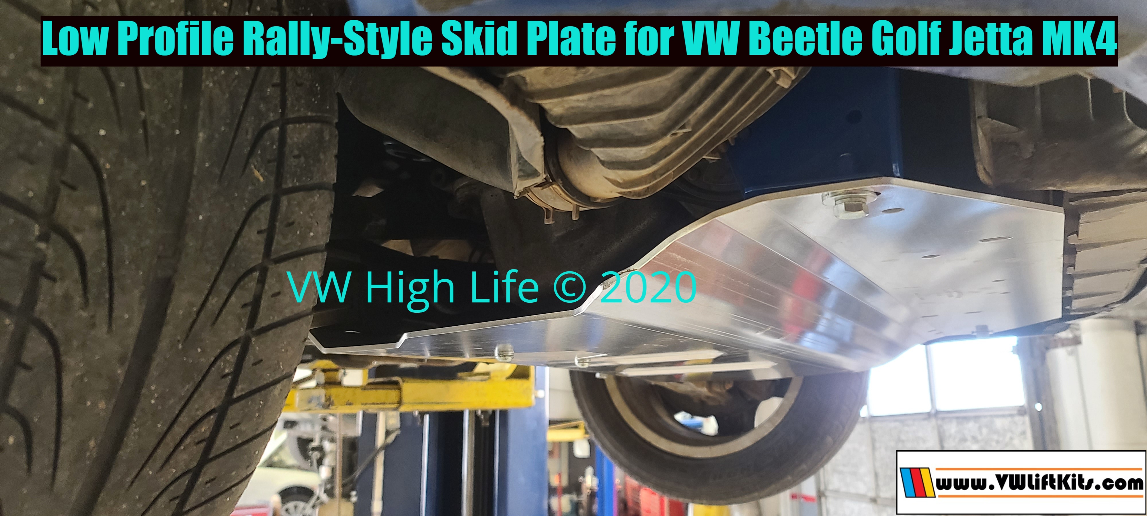Lift Kit Suspension for VW Golf MK4 Jetta MKIV w/ Rally Skid Plate Bilstein